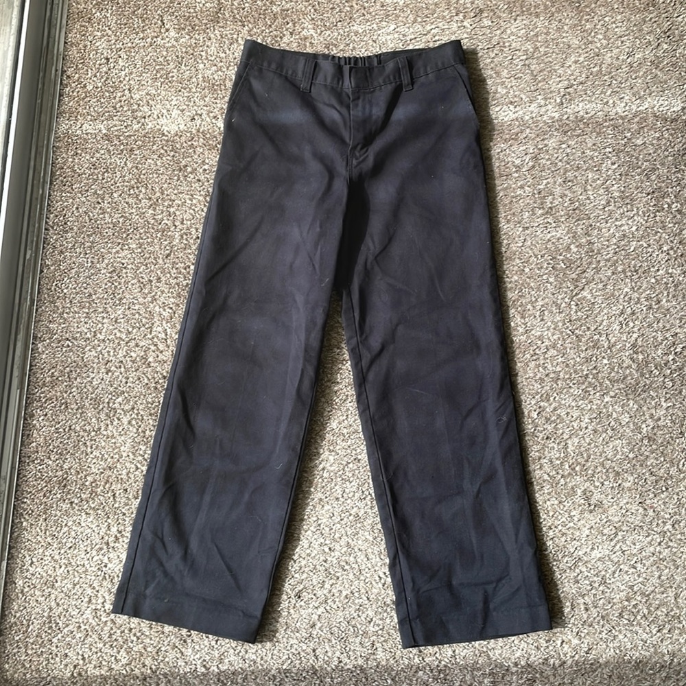 Black loose fit double knee dickies